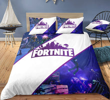 Load image into Gallery viewer, 3D Cartoon Bedding Suit Fortnites Quilt Cover Fortress Night Printed Bed Spead Child Bedroom Bed Duvet Cover Bedclothes 3pcs Set