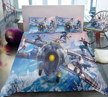 Load image into Gallery viewer, 3D Cartoon Bedding Suit Fortnites Quilt Cover Fortress Night Printed Bed Spead Child Bedroom Bed Duvet Cover Bedclothes 3pcs Set