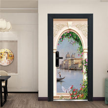 Load image into Gallery viewer, Creative 3D Door Sticker 95x215cm/Custom Size Self Adhesive Wallpaper On the Doors DIY Renovation Waterproof Poster For Bedroom
