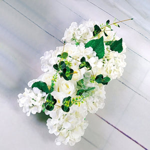 Luxury Wedding Road Cited Flowers Silk Rose Peony Hydrangea DIY Arched Door Flower Row Window T Station Wedding Decoration 50cm
